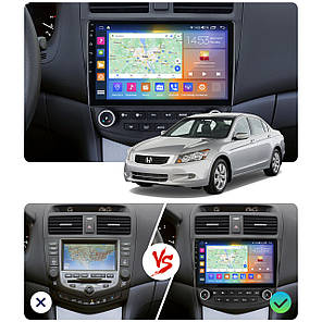 Штатна магнітола 10" Lesko для Honda Accord VII Рестайлінг 2005-2008 4/64Gb CarPlay 4G Wi-Fi GPS Prime, фото 3
