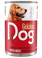 Вологий корм для собак Golden Dog, з яловичиною, 415 г