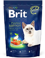 Brit Premium by Nature Cat Sterilized Salmon корм для стерилізованих котів 1,5 кг (лосось)