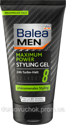 Гель для волосся Balea MEN  Styling Gel Maximum Power 150мл