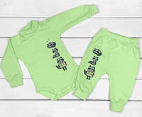 Комплект детской одежды (боди + штаны) 80 размер на ребенка 1 год