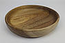Дерев’яна тарілка для подачі | горіх │ Ø 26 см × 3,8 см │ кругла натуральна тарілка, фото 3