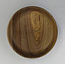 Дерев’яна тарілка для подачі з горіха Ø 20 см × 3,8 см │ кругла натуральна екологічна тарілка, фото 2
