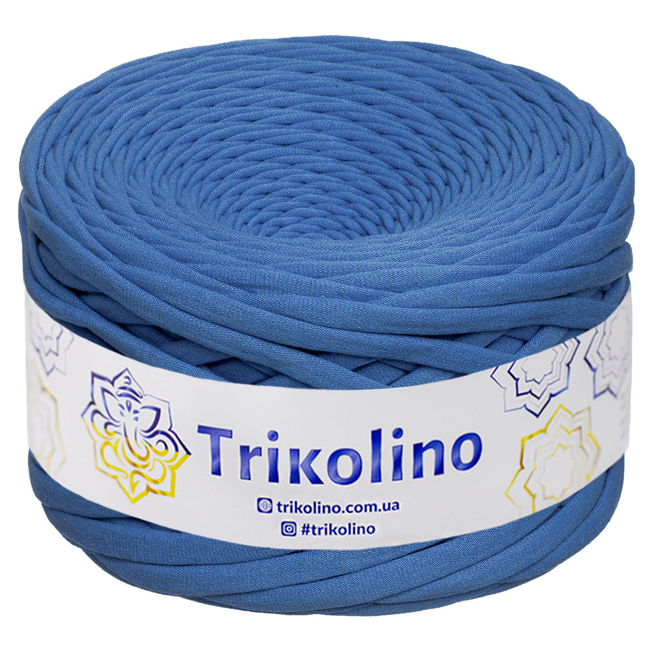 Трикотажна пряжа Trikolino, 7-9 мм., 100 м., Королівський синій, нитки для в'язання, фото 1