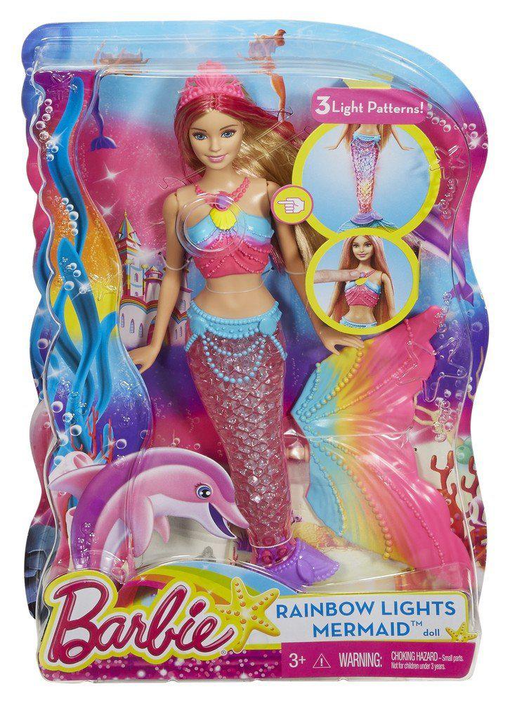 Barbie райдужна русалонька Барбі яскраві вогники Rainbow Lights Mermaid