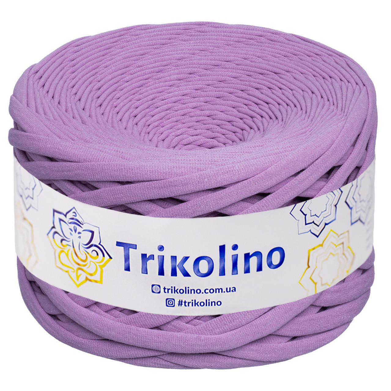 Трикотажна пряжа Trikolino, 7-9 мм., 100 м., Лаванда, нитки для в'язання, фото 1