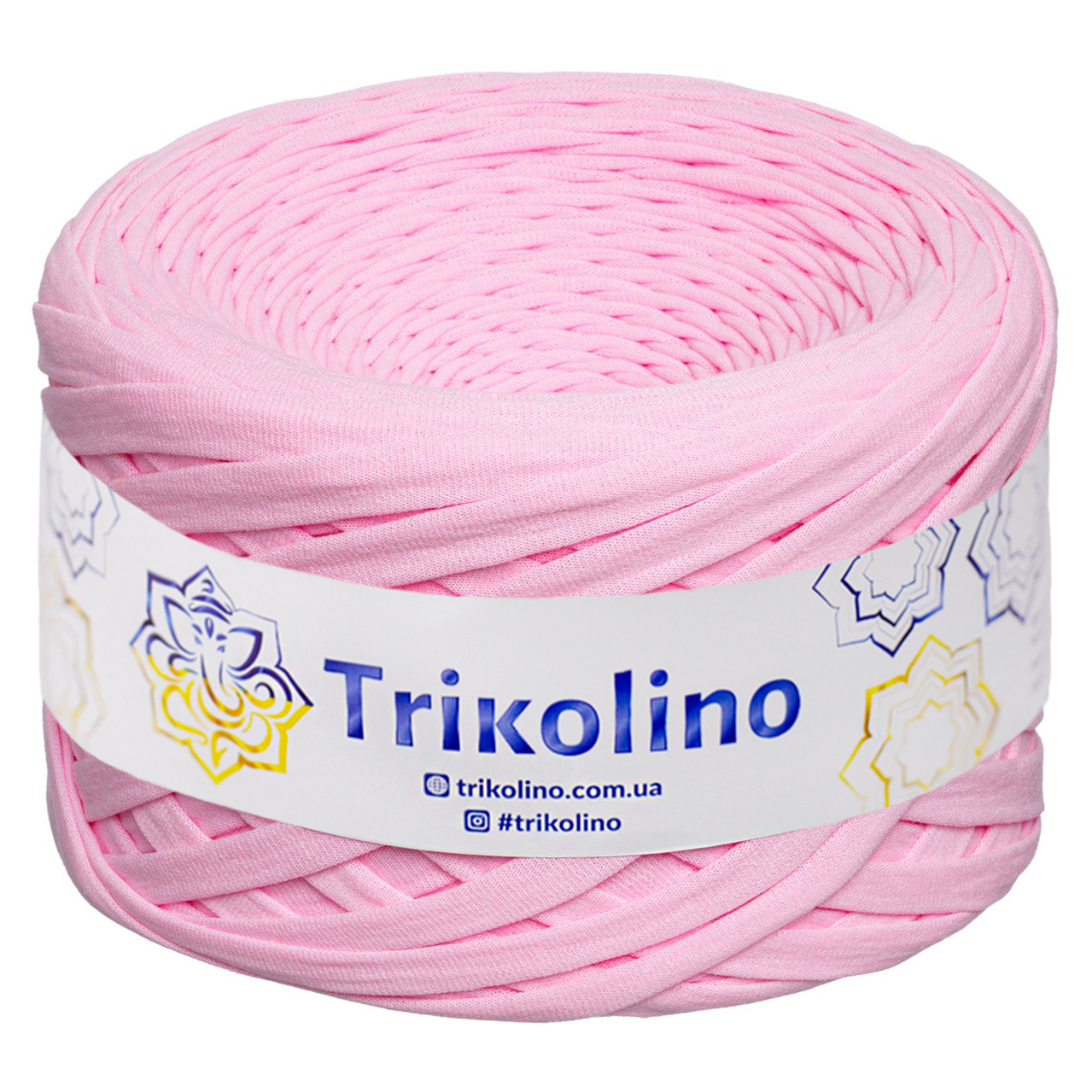 Трикотажна пряжа Trikolino, 7-9 мм., 100 м., Рожева орхідея, нитки для в'язання