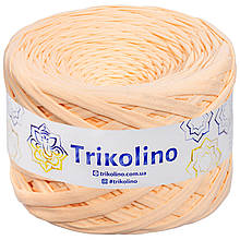 Трикотажна пряжа Trikolino, ширина нитки 7-9 мм., довжина мотка 100 м., Абрикос