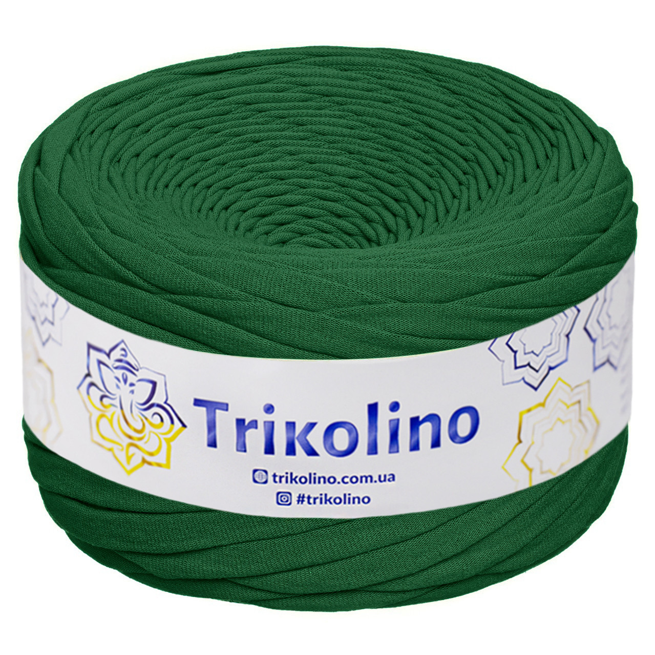 Трикотажна пряжа Trikolino, 7-9 мм., 100 м., Зелений, нитки для в'язання, фото 1