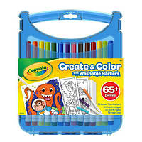 Crayola Набор 65 предметов в удобном кейсе для путешествий Colored Pencil Kits with Super Tips Travel Art Set