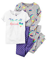Комплект детских пижам для девочки Carters Радужные планеты