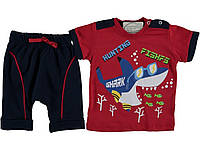 Летняя детская одежда (футболка + шорты) на мальчика 1-1.5 года