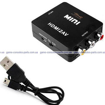 Перехідник HDMI в AV (тюльпани 3 RCA, композитний вихід) (Premium)
