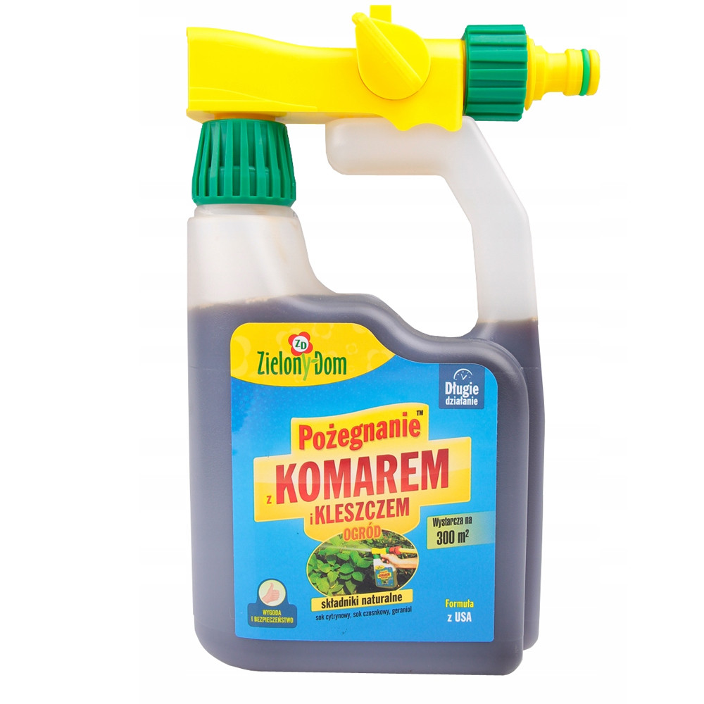 Відлякуваний засіб від комарів та кліщів для газону Zielony dom / Зелений дім, 950 мл
