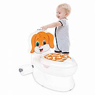 Горщик зі спинкою Pilsan Собачка (знімний горщик, тримач для паперу, звуки води, підсвічування кнопки) 07-562, фото 2