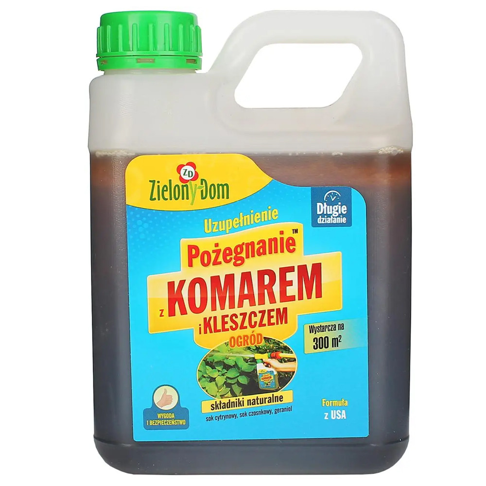 Відлякуваний засіб від комарів та кліщів для газону (запаска) Zielony dom / Зелений дім, 950 мл