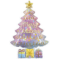 Фольгована велика повітряна куля Grabo новорічна Ялинка Merry Christmas, 39" 99 см
