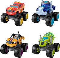 Fisher-Price Вспыш и чудо-машинки набор гонщики GXV81 Blaze The Monster Machines Racers 4 Pack