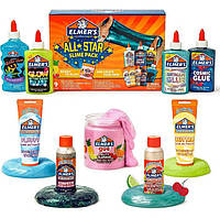 Огромный Набор для создания слаймов Elmer's All Star Slime Клей Элмерс, Активаторы, Слайм 9 шт (00145)