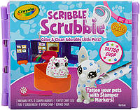 Crayola Scribble Scrubbie Pets штампы набор раскрашиваемые питомцы магазин тату Tattoo Shop