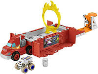 Fisher-Price Blaze and the Monster Machines Launch & Stunts Hauler Вспыш трансфомер большой и Смельчак с