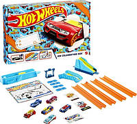 Hot Wheels Celebration Box Трек Хот Вилс Подарочный набор с 6 машинками Complete Starter Set GWN96