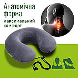 Дорожня ортопедична подушка з фіксатором з «ефектом пам'яті» (Memory foam) ELITE DECOR PMF 001-3, фото 4