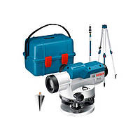 Оптичний нівелір Bosch Professional GOL 20 D в кейсі з штативом BT 160, лінійкою GR 500 (0601068402)