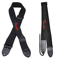 Ремінь для гітари FENDER STRAP 2 BLACK RED LOGO