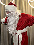 Борода та перука Дід Мороза, новорічний аксесуар Дідуся Мороза борода, Санта Клаус борода перука, фото 3