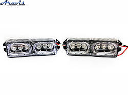 Стробоскоп світлодіодний 12V DRL 103*31*15мм 2*6LED W-B Lux tar