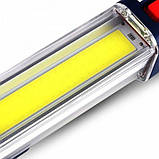 Ліхтарик Bailong BL 821+ з магнітом COB 18650 battery usb charge, фото 3
