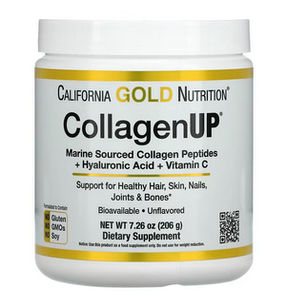 Гіалуронова кислота й вітамін С California Gold Nutrition CollagenUP 206г