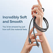 Кабель для швидкої зарядки Type-C на Type-C BASEUS 100W 5A Jelly Liquid Silica Gel 2м (чорний), фото 4