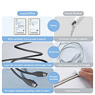 Кабель для швидкої зарядки Type-C на Type-C BASEUS 100W 5A Jelly Liquid Silica Gel 2м (чорний), фото 5