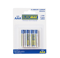 Батарейки ААА Buromax LR03 1,5 V минипальчик 4шт