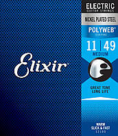 Струны для электрогитары Elixir Polyweb Nickel Plated Steel Medium 11-49 (EL PW M)