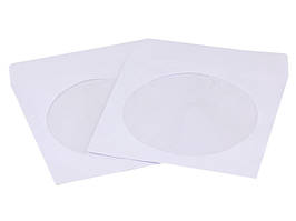Конверт паперовий білий вікно CD/DVD БК №6108(1000)