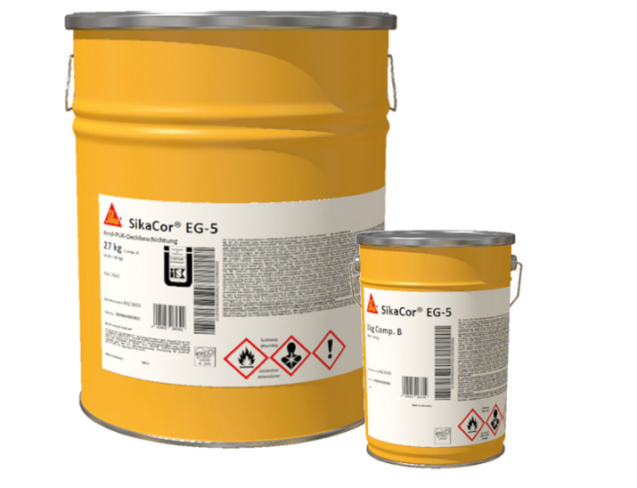 Полиуретановое защитное покрытие SikaCor EG 5 (A+B) RAL 7032 - 30 кг