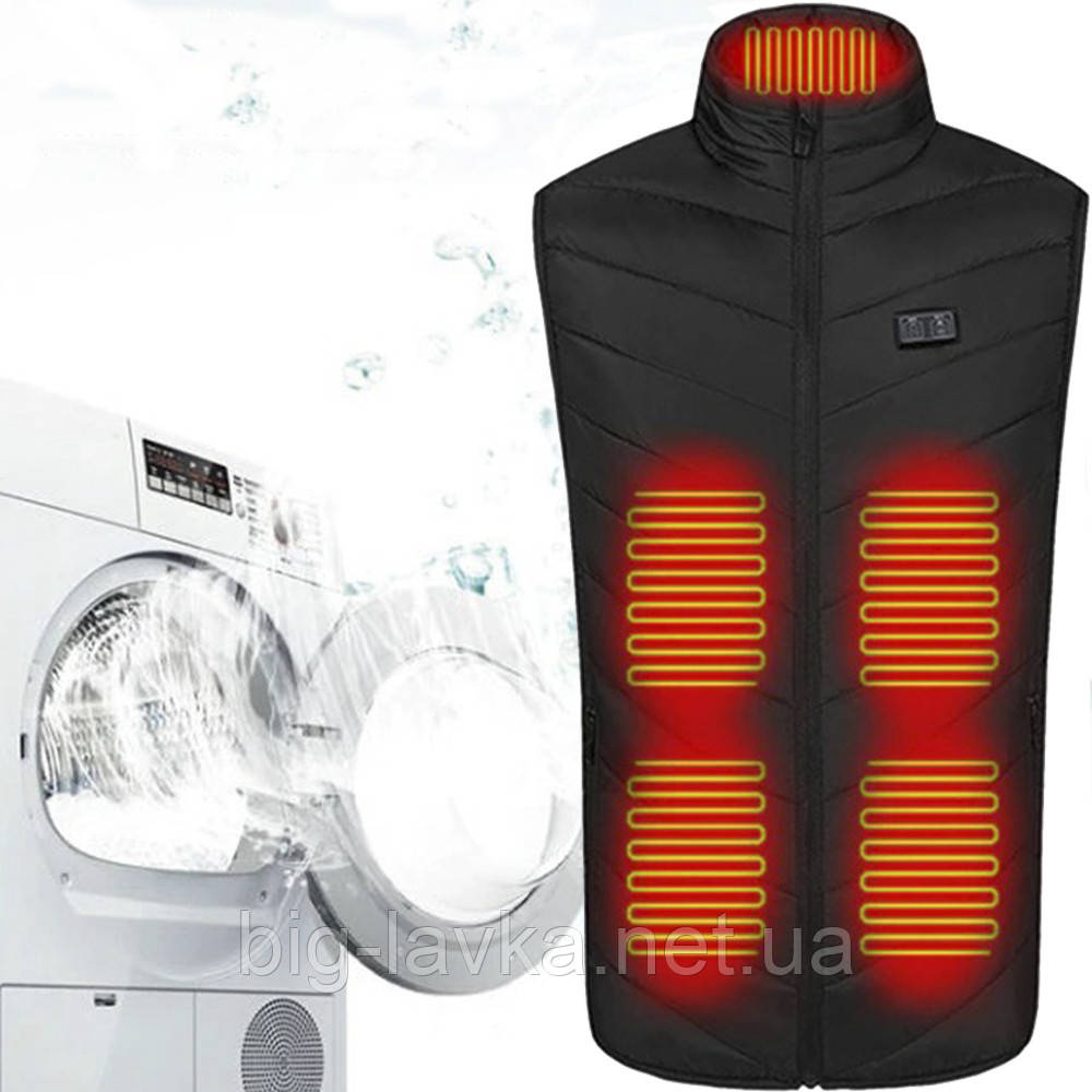 Жилетка з підігрівом від PowerBank 11 зон L Чорний, фото 1