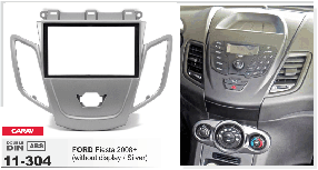 Рамка перехідна Carav 11-304 Ford Fiesta 2008+ without display Silver 2DIN