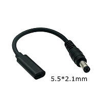 USB C PD 65W зарядный кабель конвертор юсб Type C питания от повербанка для ноутбуков DC разъём 5,5х2,1 мм