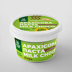 Арахісова паста кранч із дропсами шоколаду 350 г., натуральна, без консервантів MILK CHOCO DROPS CRUNCH