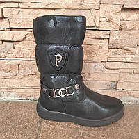 Чоботи дитячы чорні на блискавці