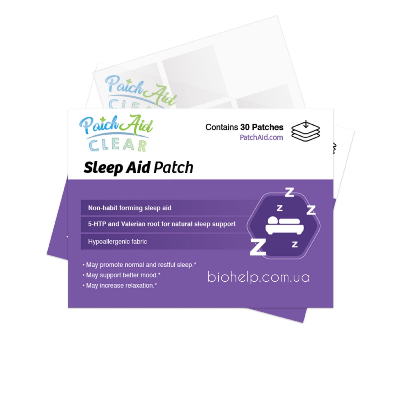 Patch Aid Sleep Aid Topical/ Патчі для сну з мелатоніном 30 шт. BX385