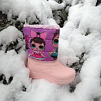 Чоботи для дівчинки рожеві, піна, зима