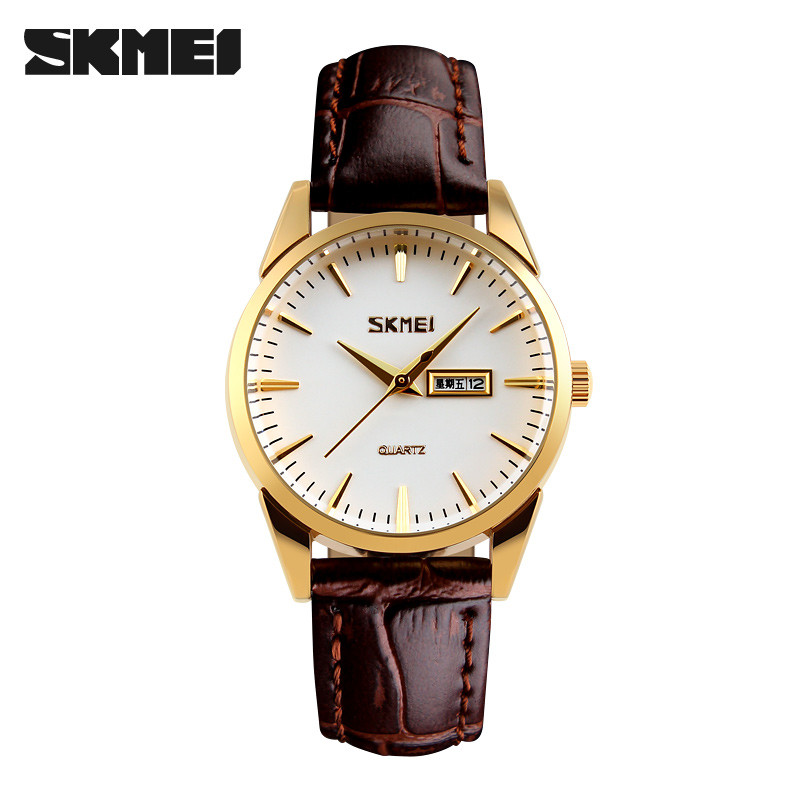 Оригинальные Мужские Часы Skmei 9073GDWT-S Gold-White Lady — Купить ...