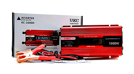 Перетворювач постійного струму UKC 12V-220V 1000W LCD KC-1000D інвертор для автомобіля 12В-220В