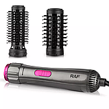 Фен гребінець для волосся RAF R410, Щітка для сушіння волосся, Стайлер для волосся, фото 4