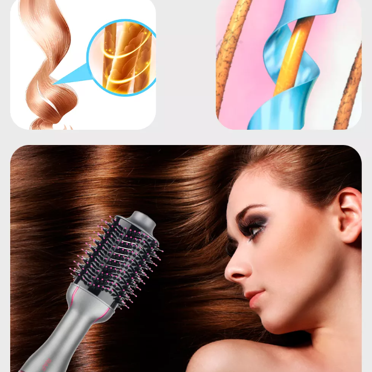 Фен расческа для волос RAF R411P | Щетка для сушки волос | Стайлер для волос - фото 5 - id-p1715622461